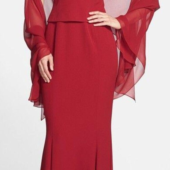 NWT Alexander by Daymor 2003 Ruffled Mother of the Bride Dress Cerise size 10 - Picture 3 of 8